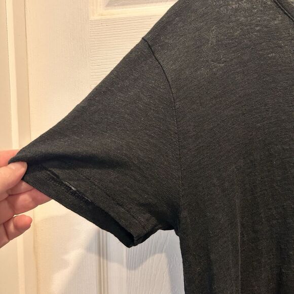 Everlane Womens Dress Large 100% Linen‎ Lightweight TShirt Minimal Beachy Black - Picture 4 of 7